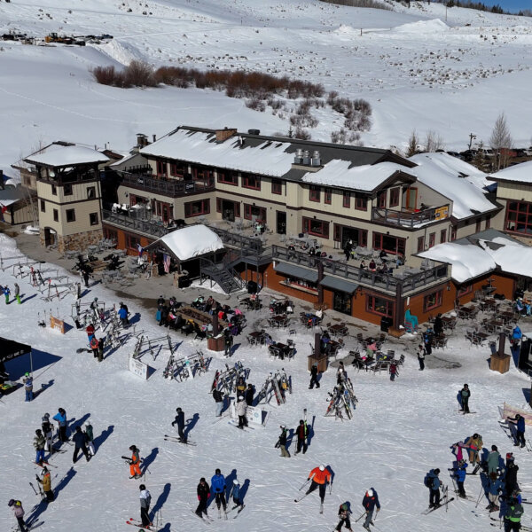 base lodge and parking lot