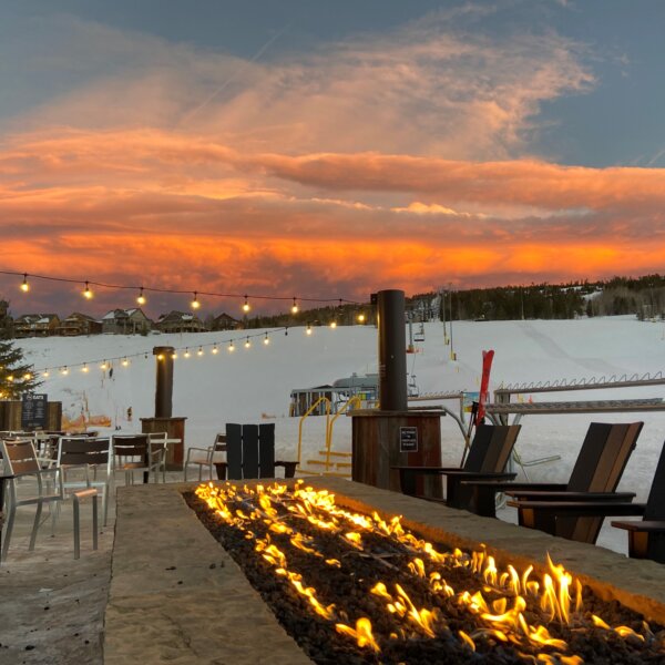 firepit at sunset